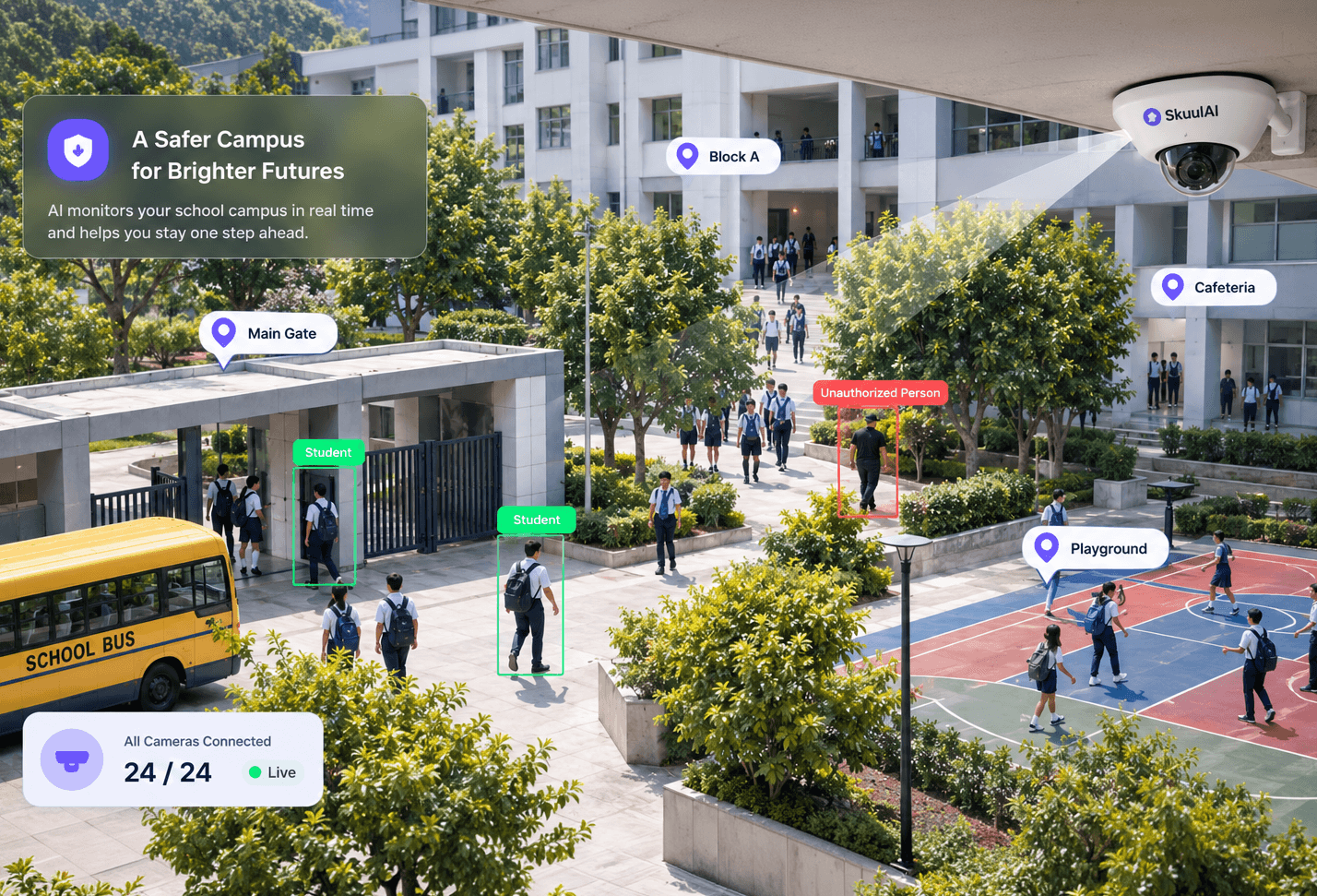 Intelligent campus safety and perimeter monitoring